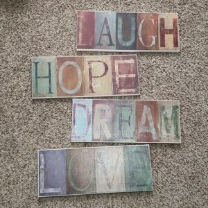 Love Laugh Dream Hope Canvas Signs